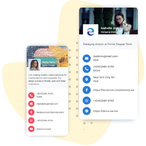 Biglietti da visita digitali contactless